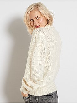 Pull en grosse maille douce - Kiabi