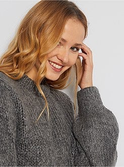 Pull en grosse maille douce - Kiabi