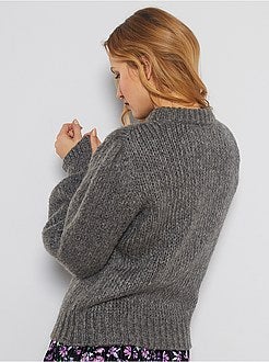 Pull en grosse maille douce - Kiabi