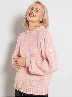 Pull en grosse maille douce - Kiabi