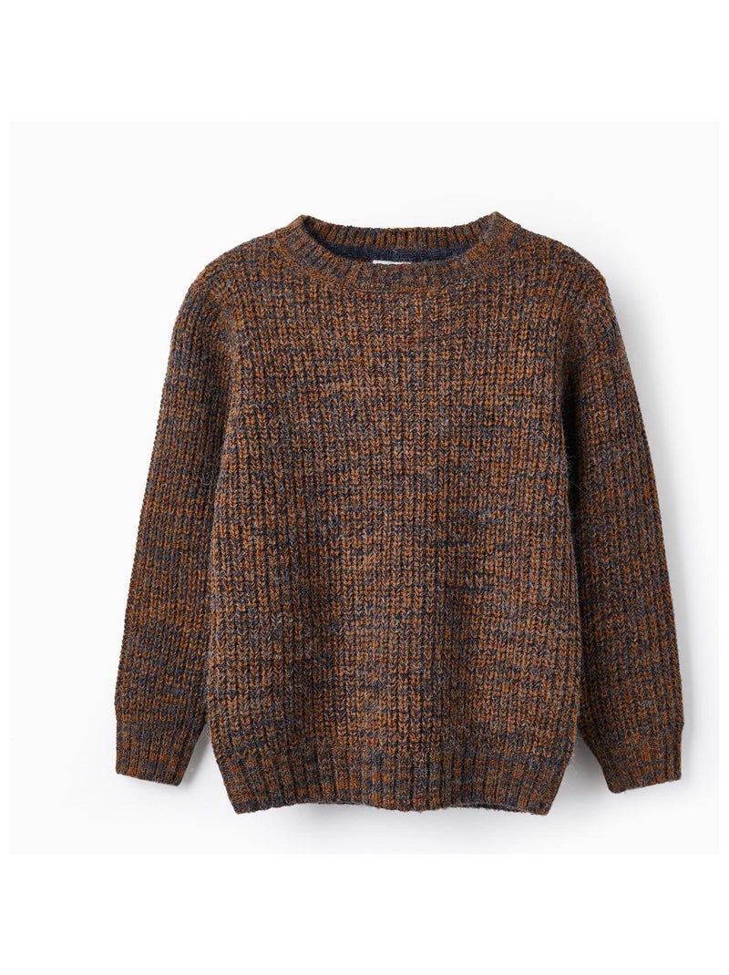 Pull en grosse maille pour garçon   ACE CLUBS Bleu foncé - Kiabi
