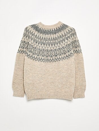 Pull garçon en jacquard - Noël