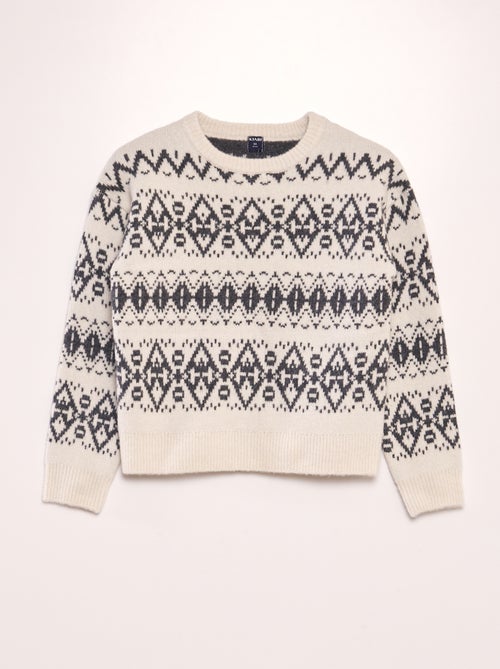 Pull en jacquard - Kiabi