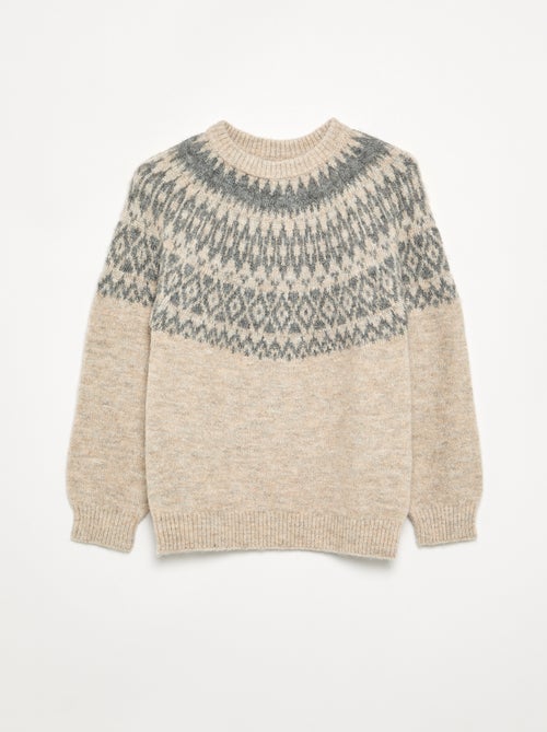 Pull en jacquard - Kiabi