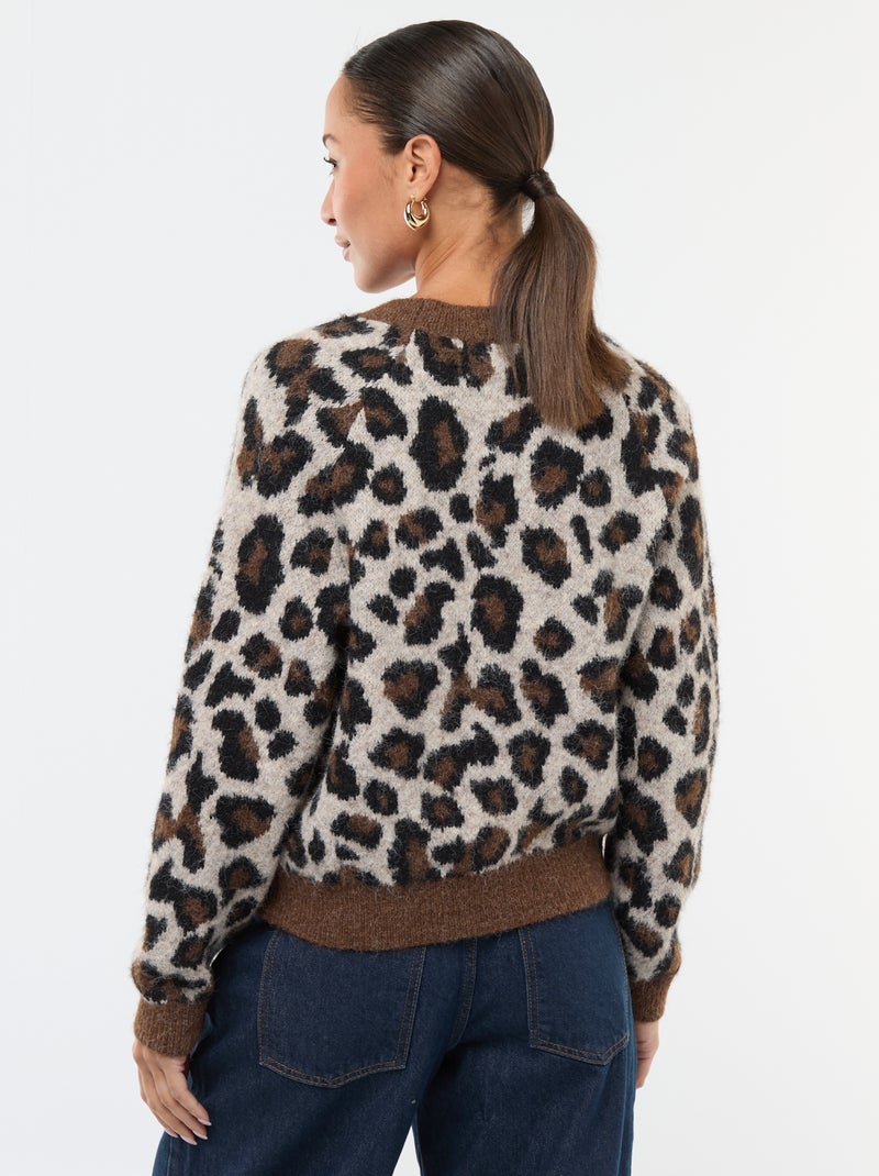 Pull Femme Imprime Leopard