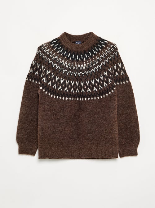 Pull en jacquard - Kiabi