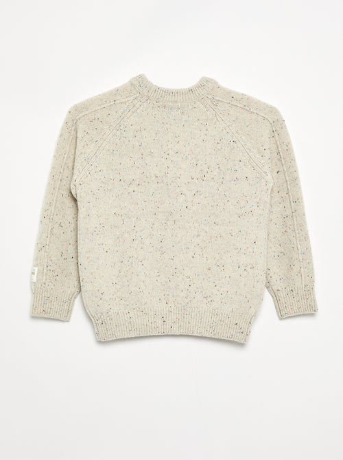 Pull en laine à col rond - Kiabi