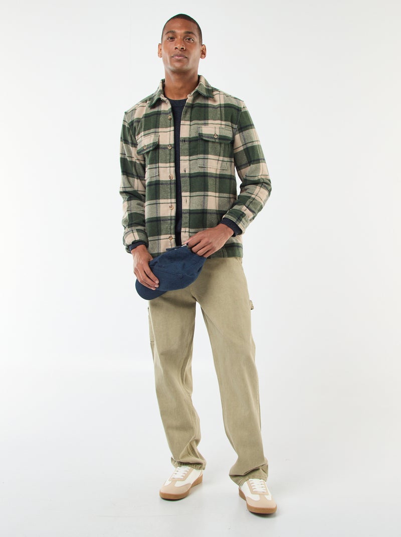 Pull en laine à col rond Bleu - Kiabi