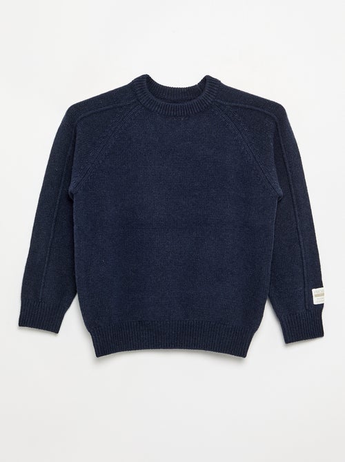 Pull en laine à col rond - Kiabi