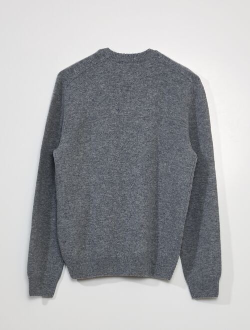 Pull coton homme REDMOND 600rd col V gris