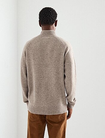 Pull en laine à fermeture éclair, MO Fashion