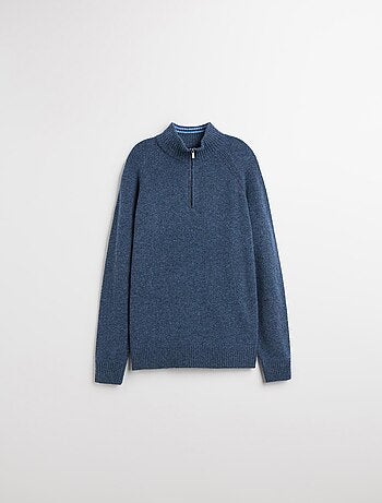 Pull en laine à fermeture éclair, MO Fashion