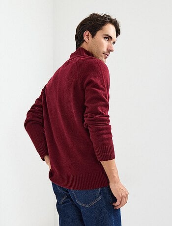 Pull en laine à fermeture éclair, MO Fashion