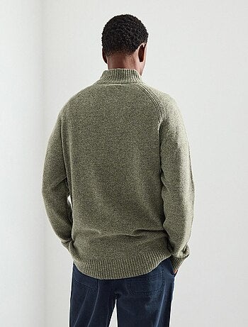 Pull en laine à fermeture éclair, MO Fashion
