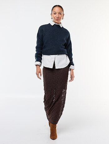 Pull en laine et mohair