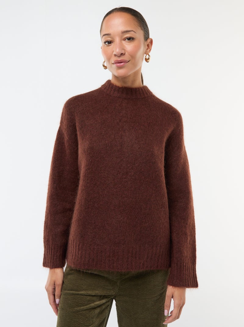 Pull En Laine Et Mohair Marron Femme 28 00 Kiabi pull-en-laine-et-mohair-marron-femme-28-00-kiabi