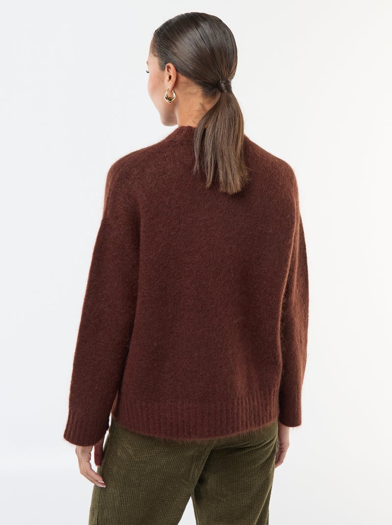 Pull En Laine Et Mohair Marron Femme 28 00 Kiabi pull-en-laine-et-mohair-marron-femme-28-00-kiabi