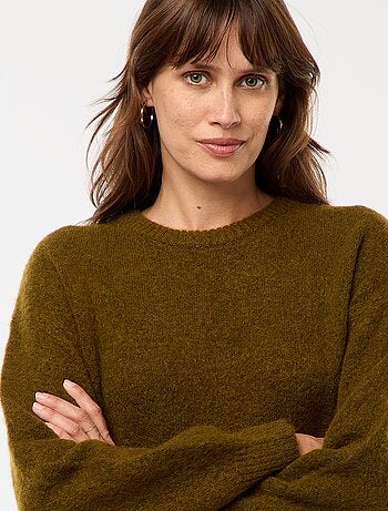 Pull en laine et mohair mélangé