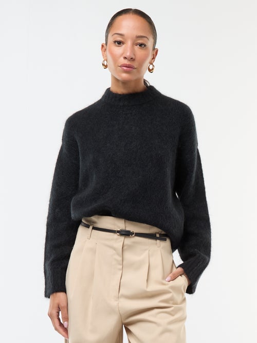 Pull en laine et mohair - Kiabi