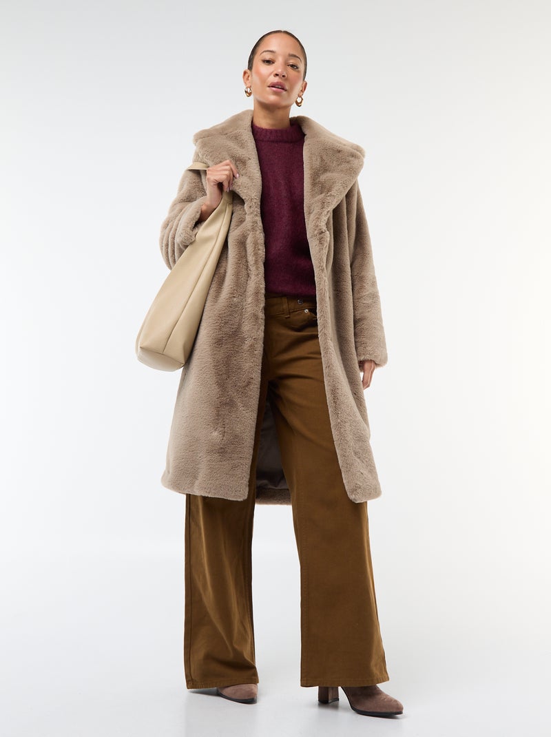 Pull en laine et mohair Rouge - Kiabi