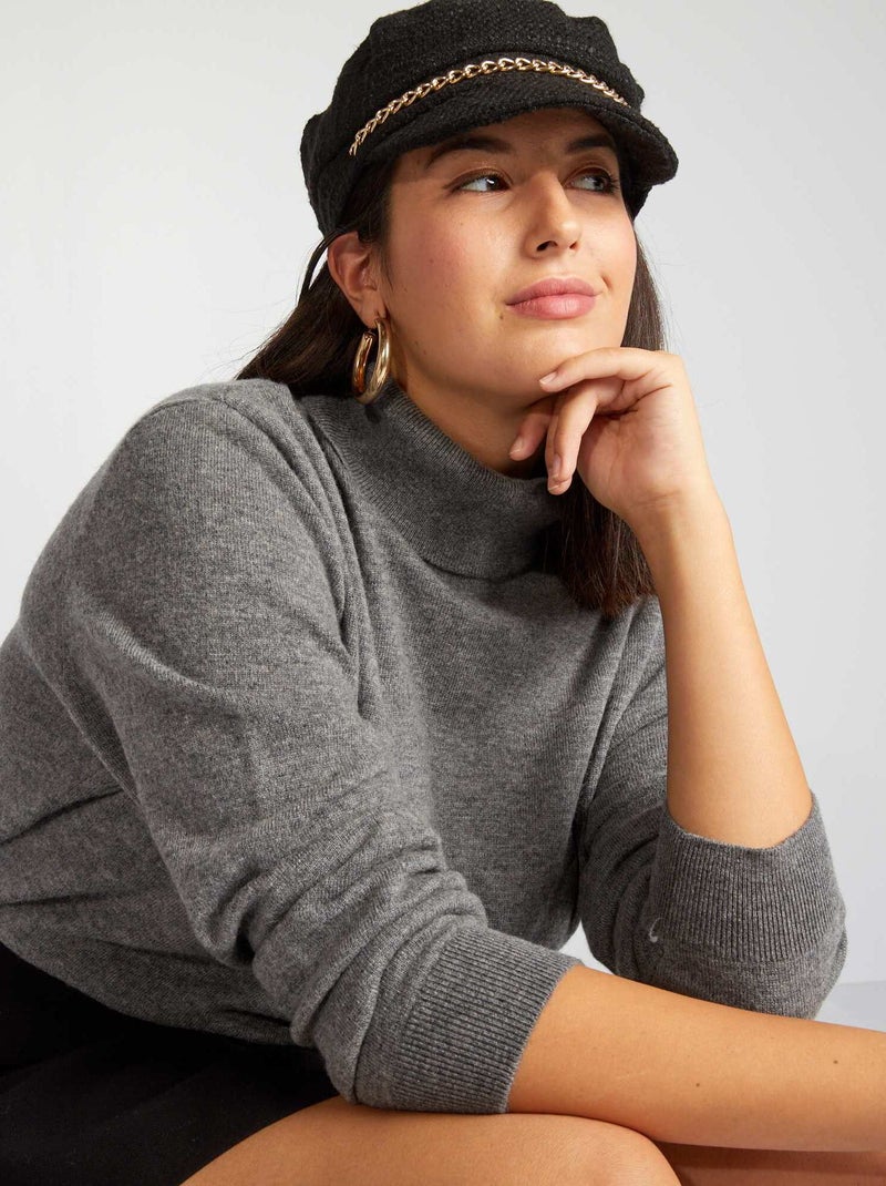 Pull en laine Gris - Kiabi