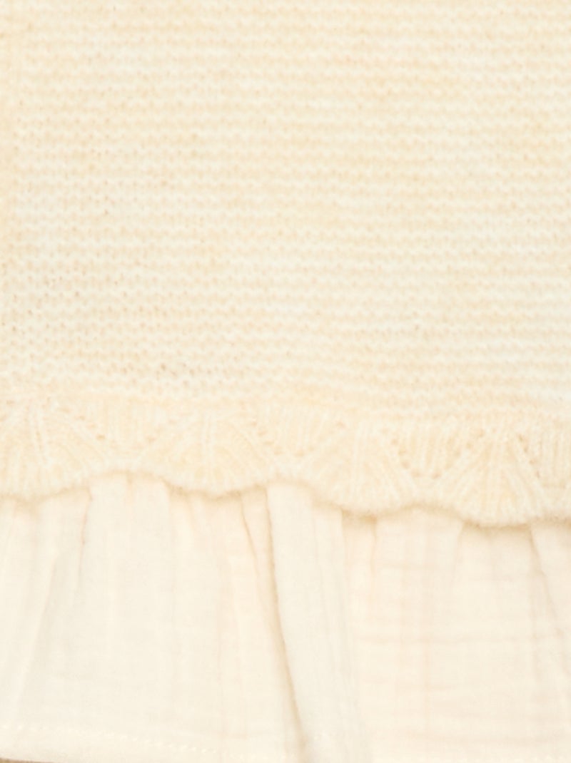 Pull en laine mélangé Beige - Kiabi