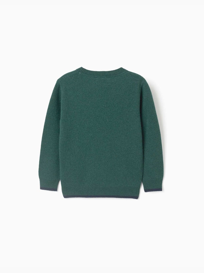Pull en laine mélangée b&s Vert foncé - Kiabi