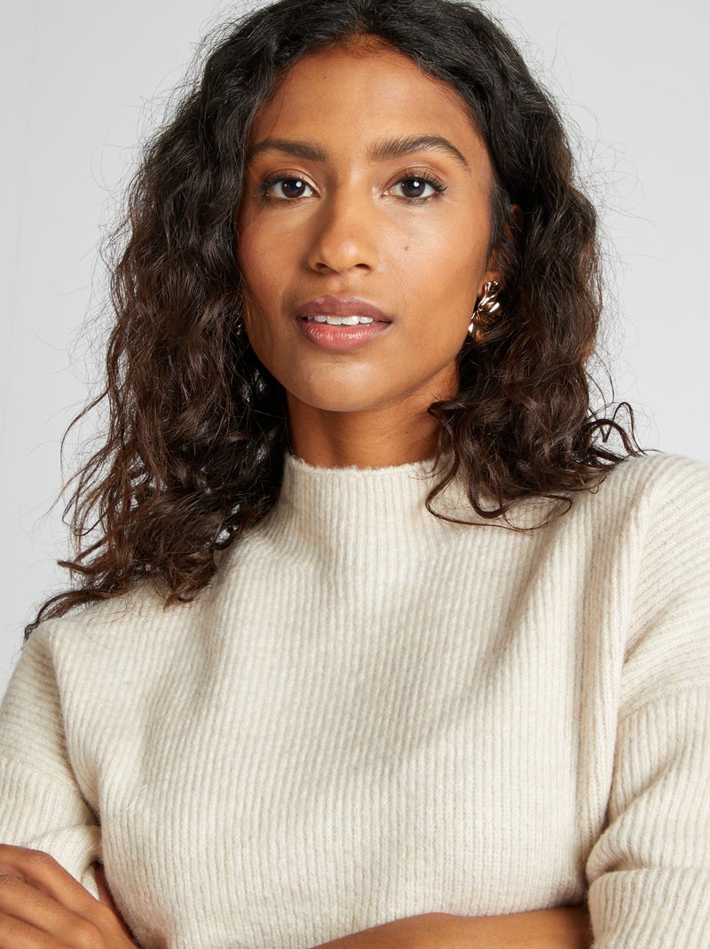 Pull en laine mélangée Gris - Kiabi