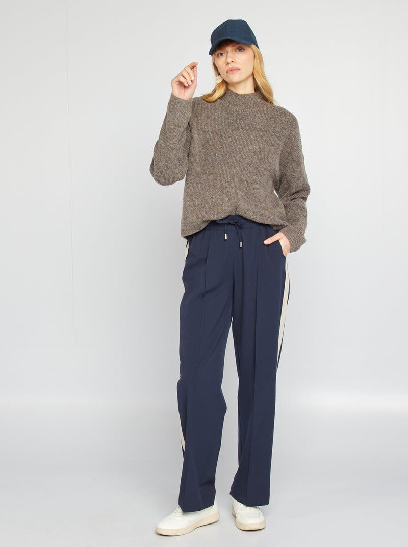 Pull en laine mélangée Marron - Kiabi