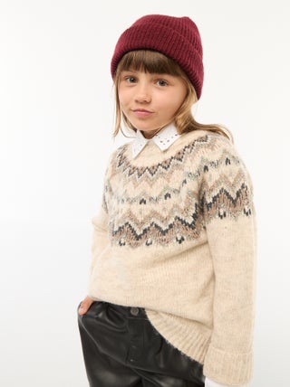 Pull en laine motif jacquard