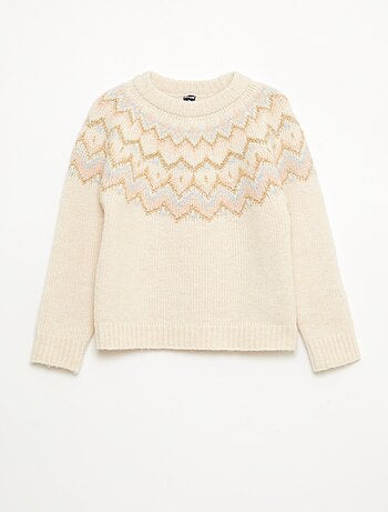 Pull en laine motif jacquard