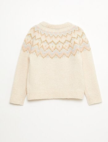 Pull en laine motif jacquard