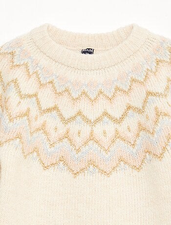 Pull en laine motif jacquard