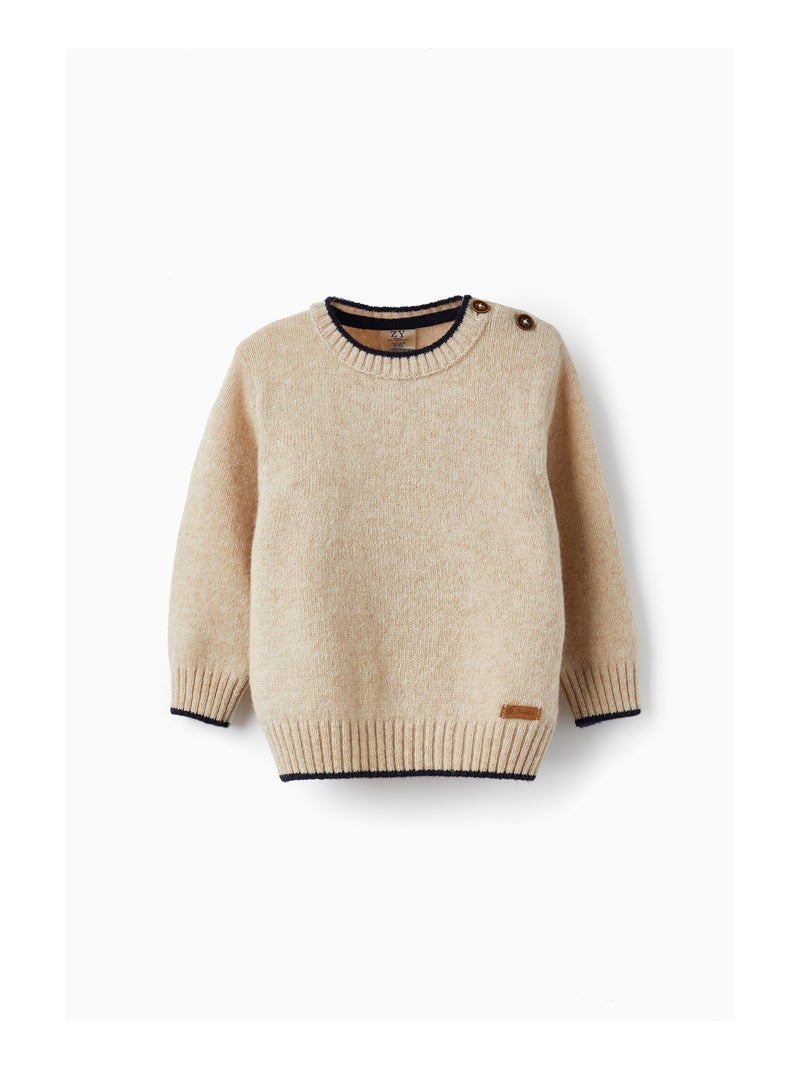 Pull en laine pour Bébé Garçon   NOËL Beige - Kiabi