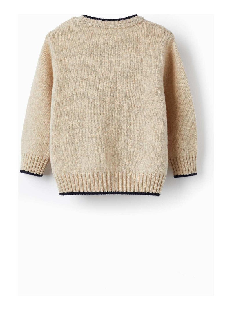 Pull en laine pour Bébé Garçon   NOËL Beige - Kiabi