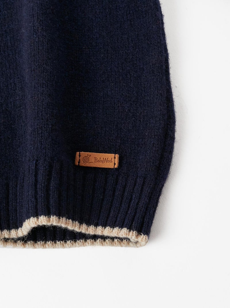 Pull en laine pour bébé garçon   NOËL Bleu foncé - Kiabi