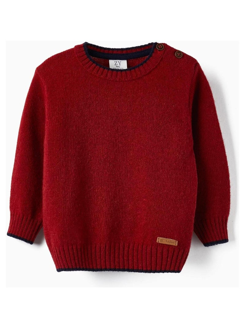 Pull en laine pour bébé garçon   NOËL Rouge foncé - Kiabi