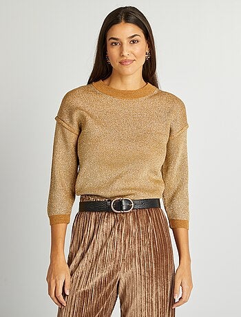 Pull en lurex doré