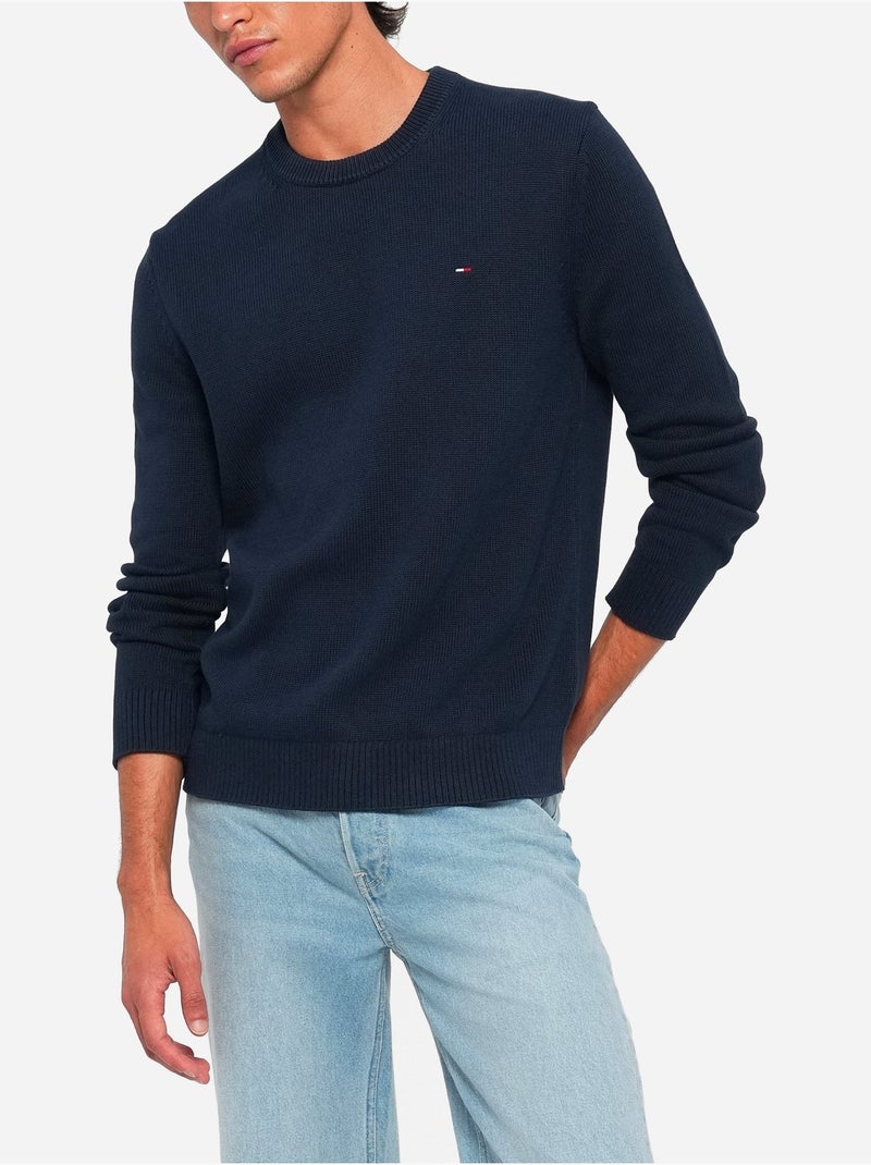Pull en maille - Tommy jeans Bleu foncé - Kiabi