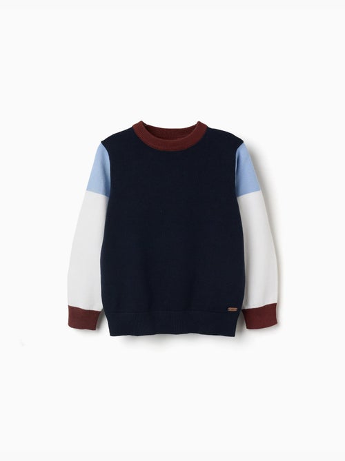 Pull en maille à blocs de couleur - Kiabi Pull en maille à blocs de couleur - Kiabi