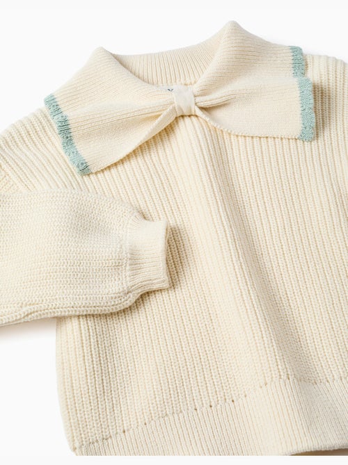 Pull en maille à col en forme de nœud - Kiabi