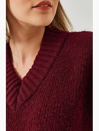 Pull en maille à col en v lucci