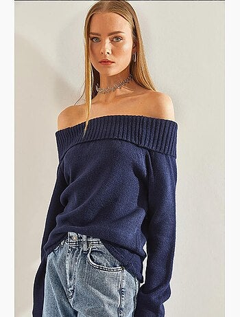 Pull en maille à col madonna lucci