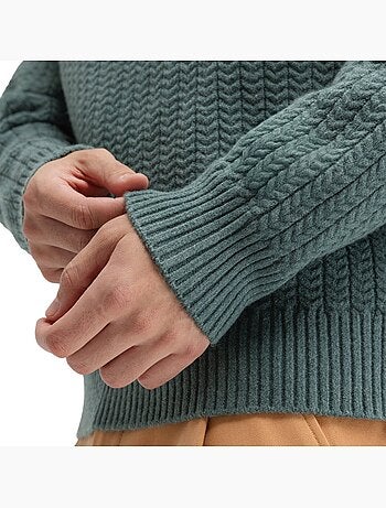 Pull en maille à col montant et demi-zip homme homme tiksi