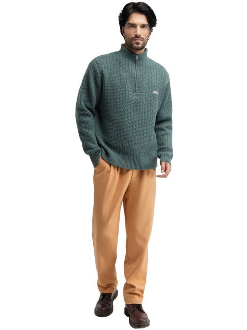 Pull en maille à col montant et demi-zip homme homme tiksi - Kiabi