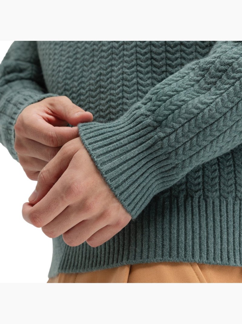 Pull en maille à col montant et demi-zip homme homme tiksi Bleu - Kiabi