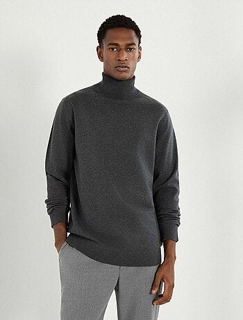 Pull en maille à col montant, MO Fashion