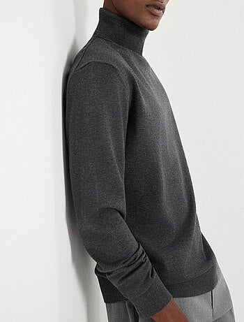 Pull en maille à col montant, MO Fashion