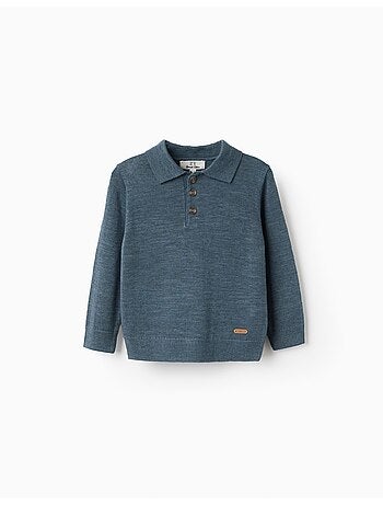 Pull en maille à col polo