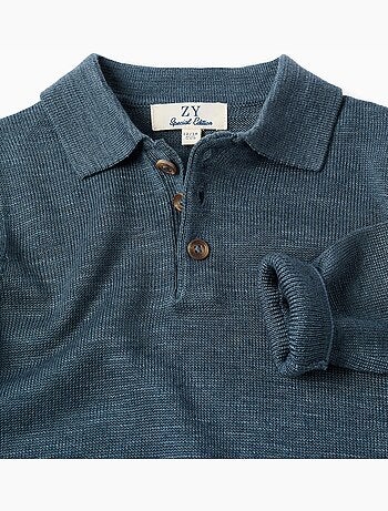 Pull en maille à col polo